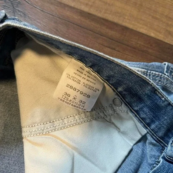 Vintage‎ Lee Baggy Jeans Men's Size 36 x 32 Light Wash Distressed - Picture 3 of 8